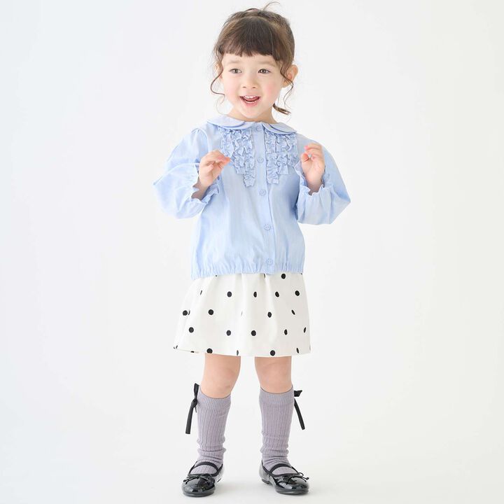 Chibi Frill Blouse,Blue, medium image number 2