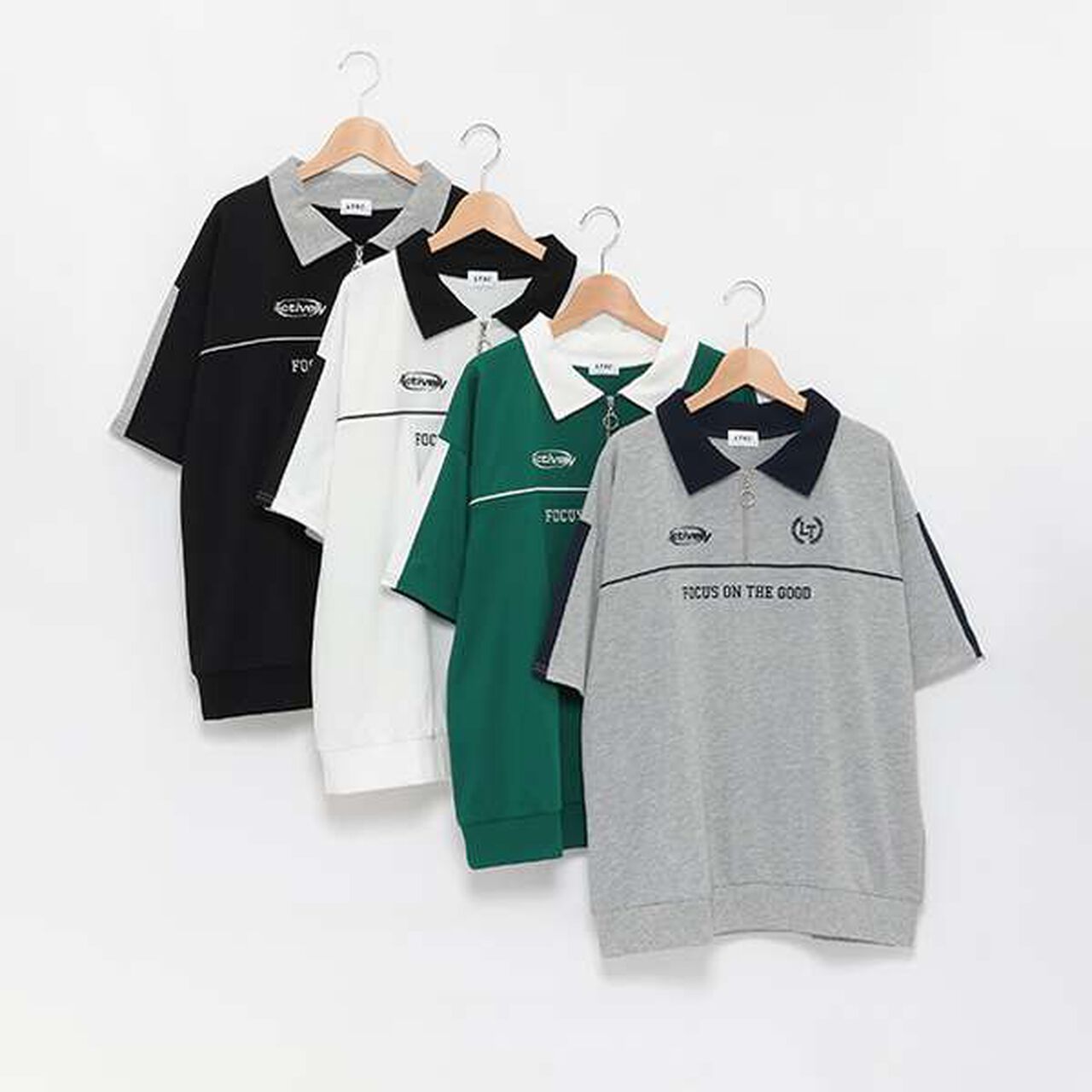 LTXC - Half-Zip Loose Half T-Shirt,Moss green, large image number 12