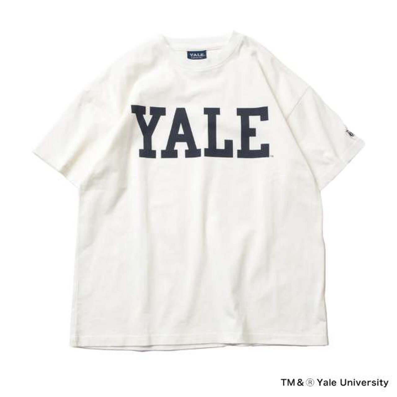 [Adult Size Available] [YALE] Cotton Short-Sleeve YALE Logo T-Shirt,White, large image number 12