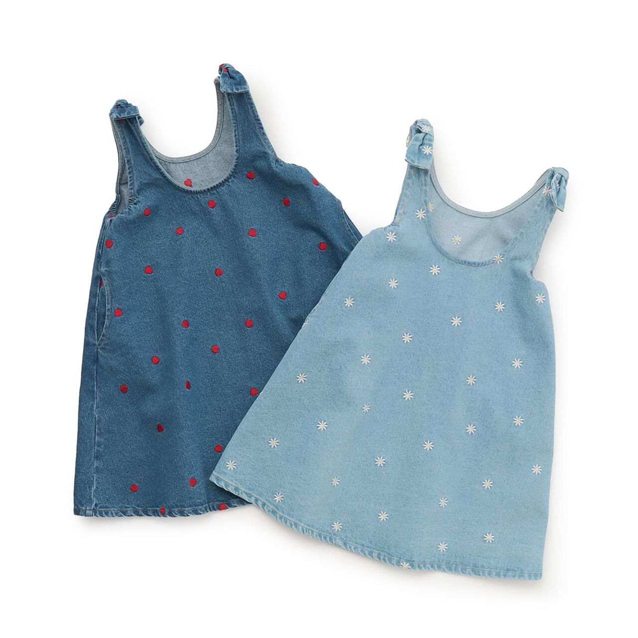 [Tomodeni] Assorted Embroidered All-Over Pattern Flare One-Piece Dress,Blue, large image number 10