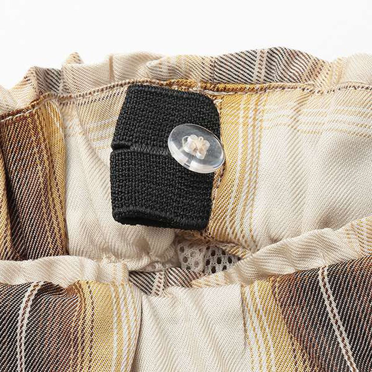 [AMI] Check Balloon Skirt & Inner Pants Set,Beige, large image number 4