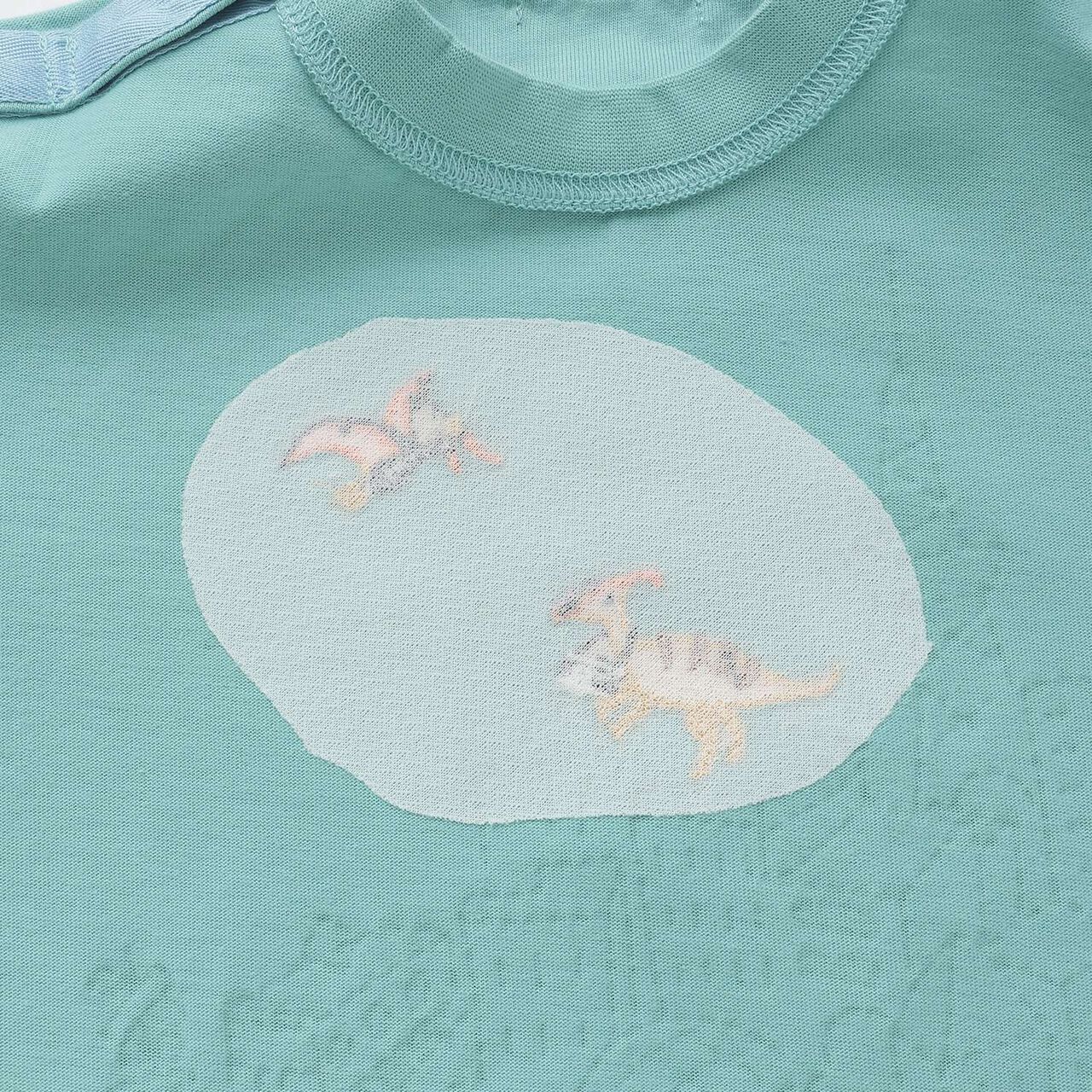 [Restock] Travel Dinosaur Long-Sleeve T-Shirt,Milky white, large image number 3