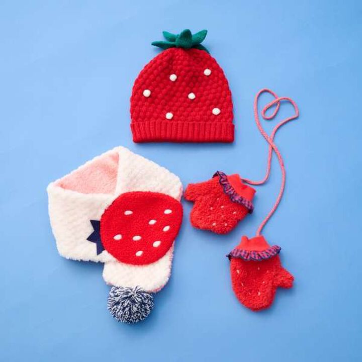 Strawberry Mittens,Red, medium image number 4