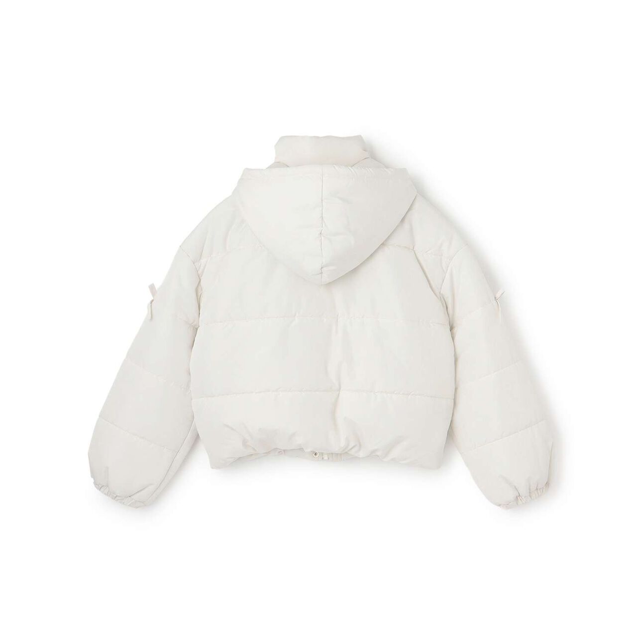 [Milky Coast] Sleeve Ribbon Padded Blouson,Black, large image number 1