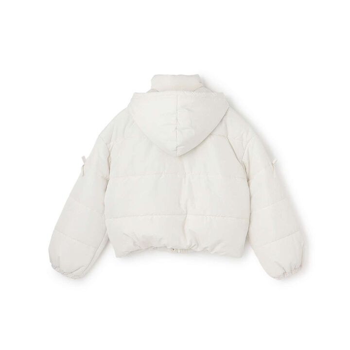 [Milky Coast] Sleeve Ribbon Padded Blouson,Black, medium image number 1