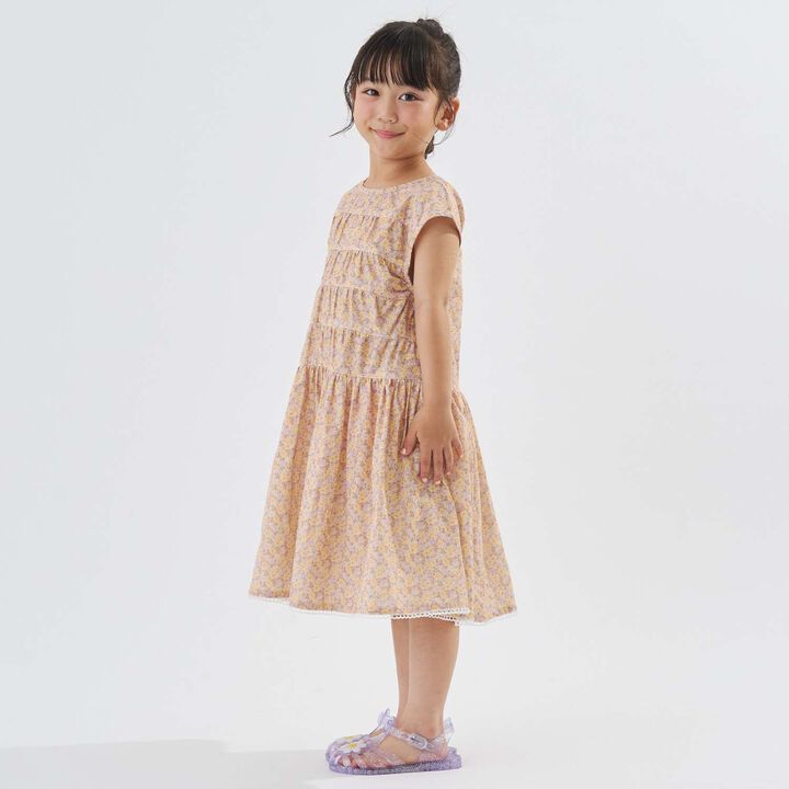 [正反皆可穿] 花卉圖案層次連身裙 [兒童服裝] [童裝] [女孩],粉紅色, medium image number 6