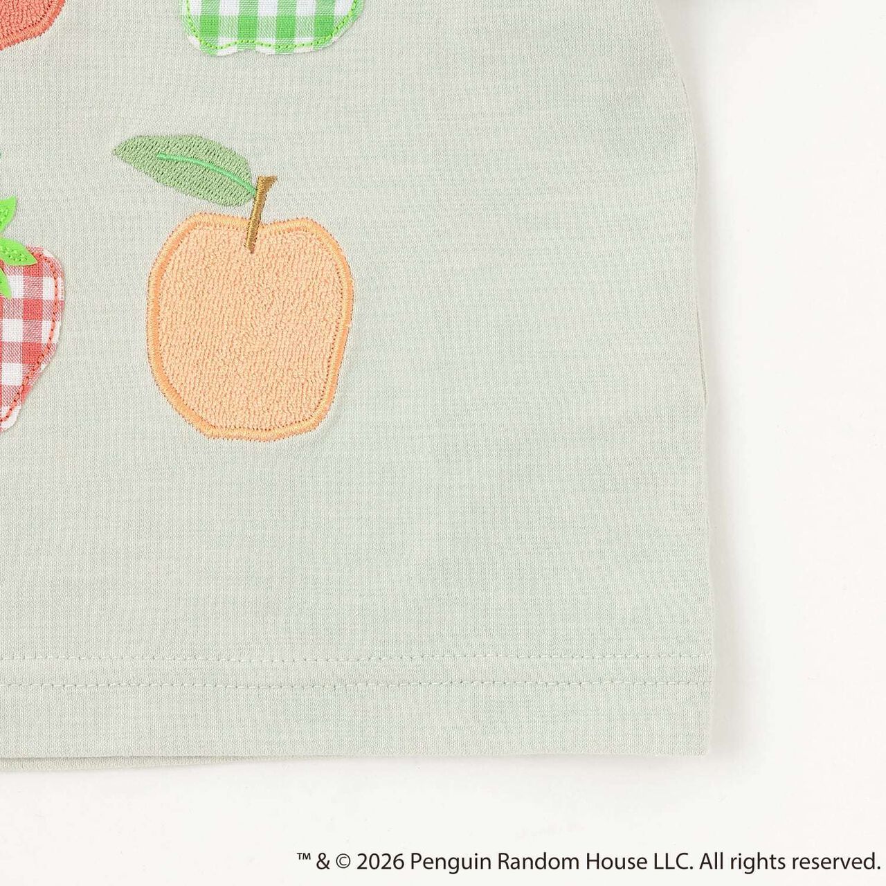 [Hungry Caterpillar] Fruit Appliqu&eacute; Short Sleeve T-Shirt,Light green, large image number 11