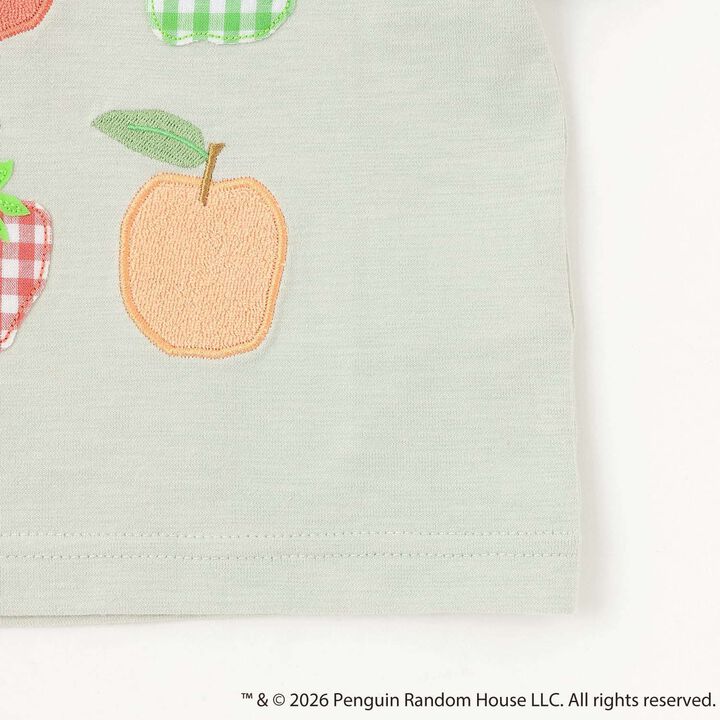 [Hungry Caterpillar] Fruit Appliqu&eacute; Short Sleeve T-Shirt,Light green, medium image number 11