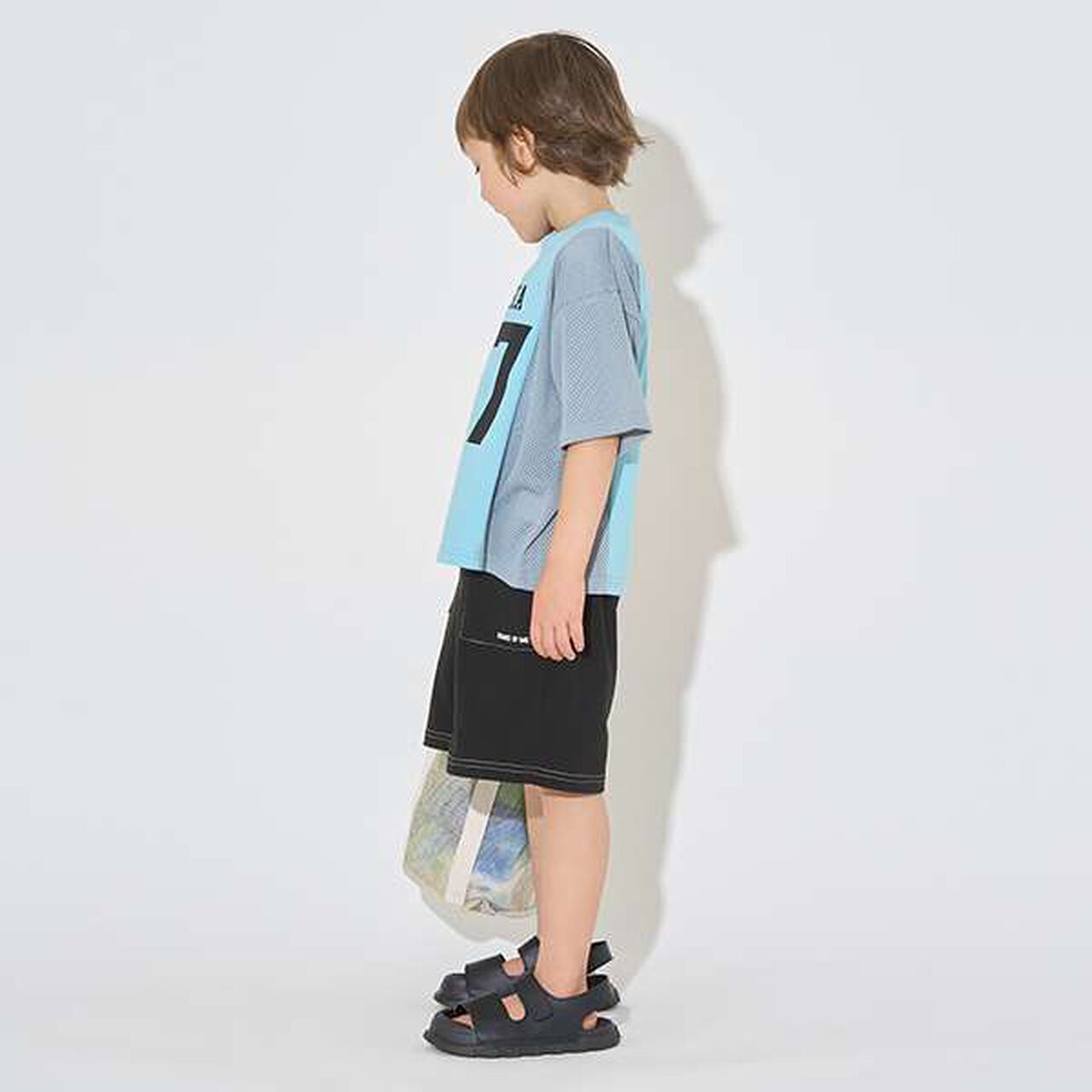 [Kaiteki Tenjiku] Bi-Color Big T-Shirt,Smoke white, large image number 11