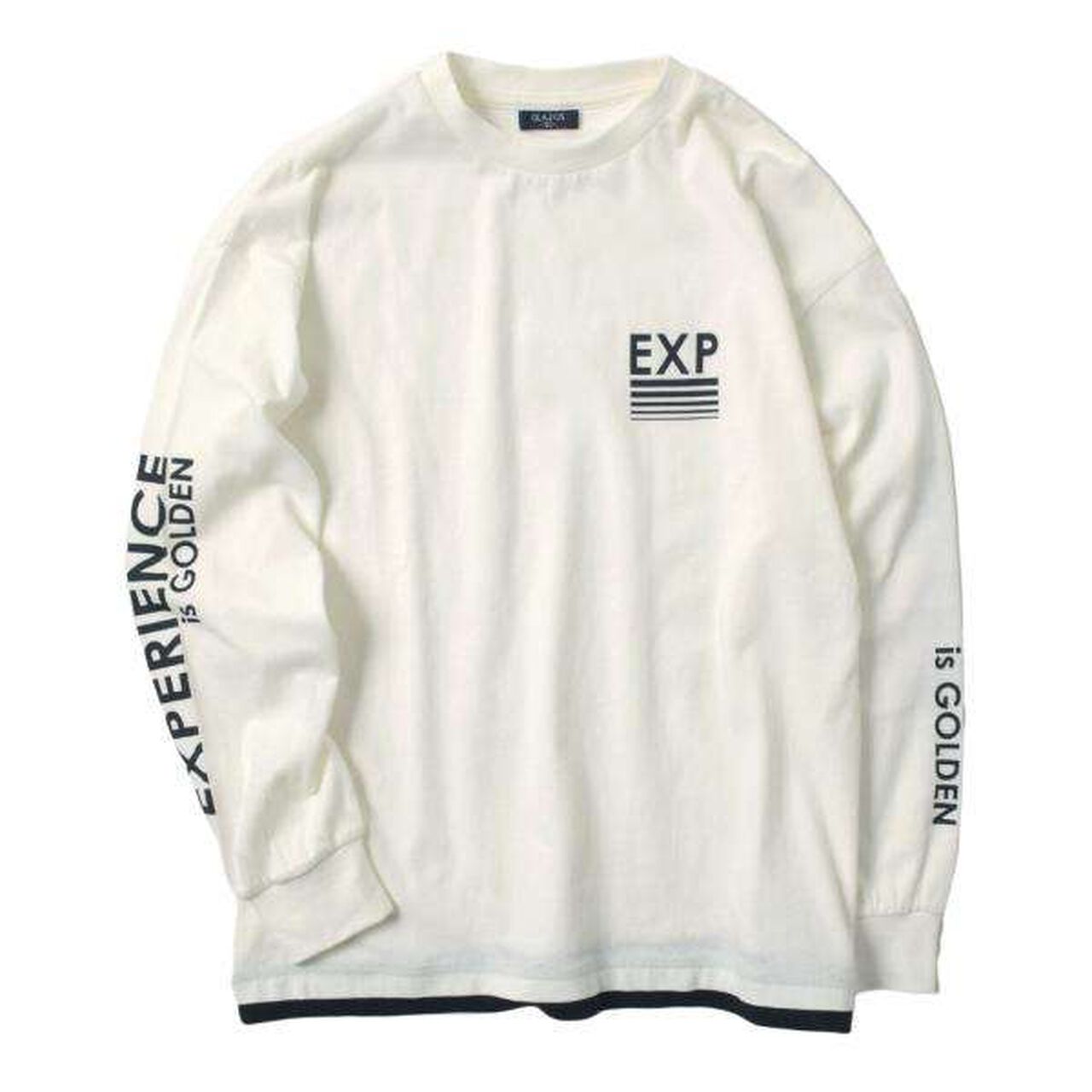 Layered Hem Long-Sleeve T-Shirt,Black, large image number 5