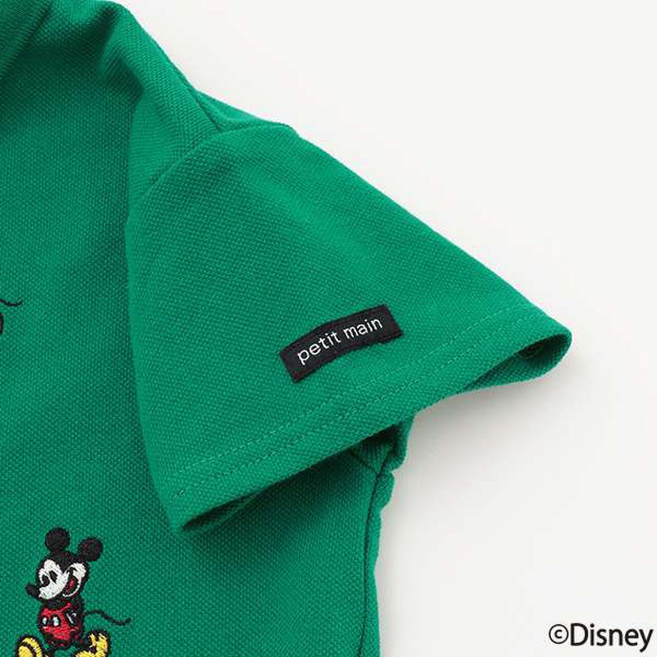 [Disney] Mickey/Embroidered Short-Sleeve Polo,Green, large image number 15