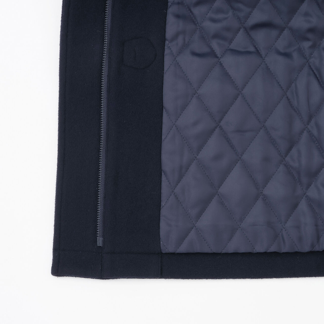 [Lightweight Quilted Lining] Mid-Length Duffle Coat,Navy, large image number 15
