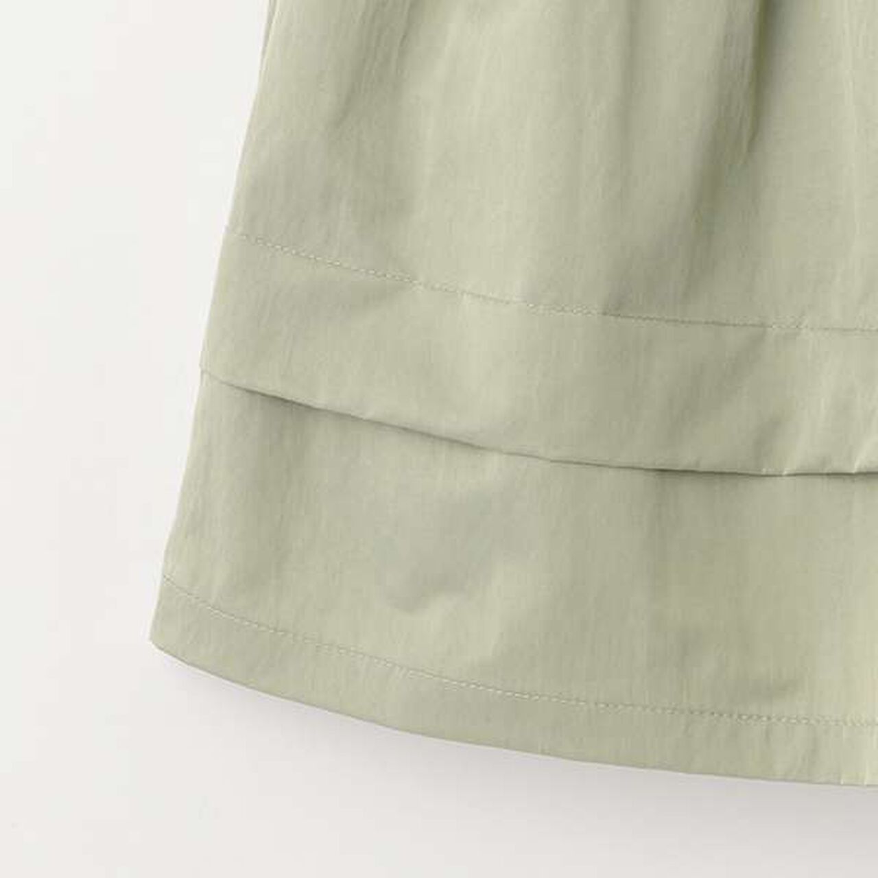 [AMI] Water-Repellent Waist Rib Hem Tuck Skirt,Olive, large image number 2
