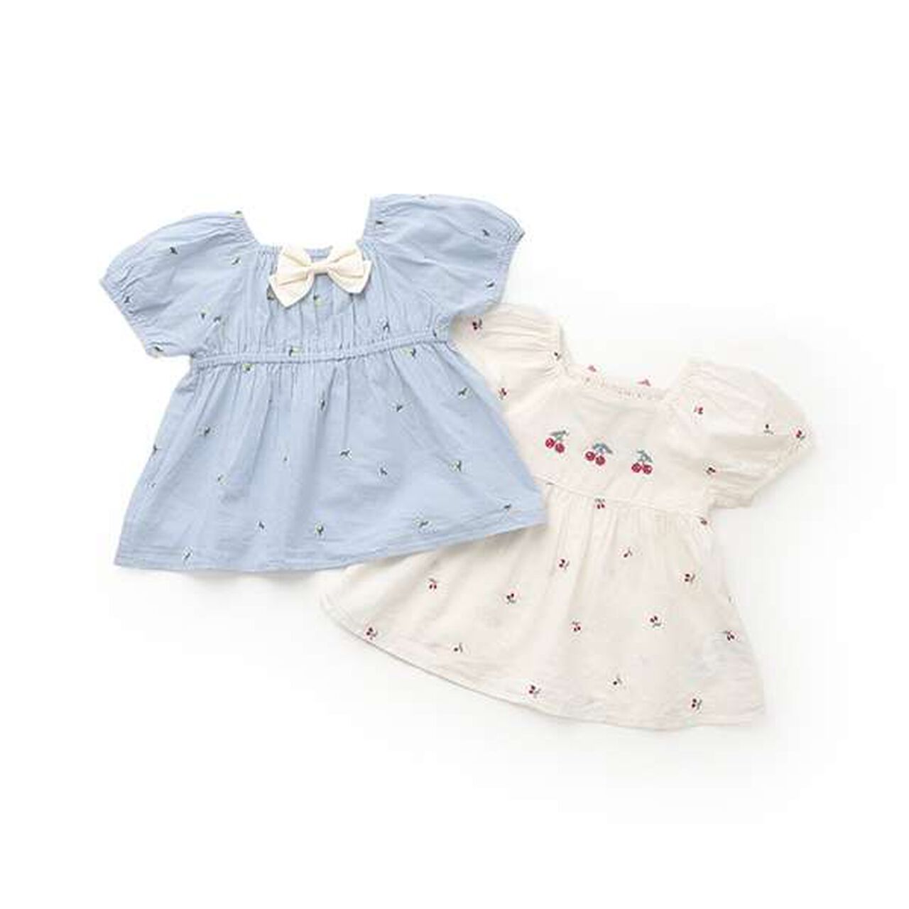 Cherry Embroidery Puff Blouse,Ivory, large image number 14