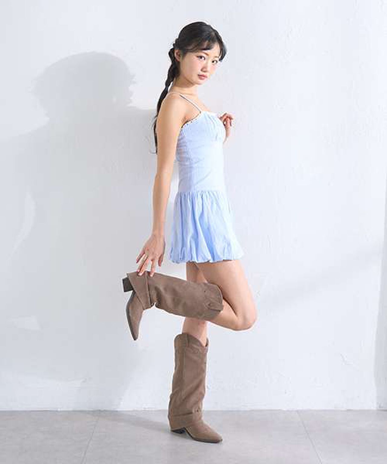 Balloon Mini Camisole Dress,Off white, large image number 1