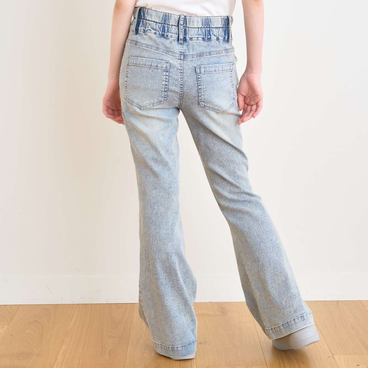[Cool Touch] Style-Up Flare Denim Pants,Turquoise, large image number 16
