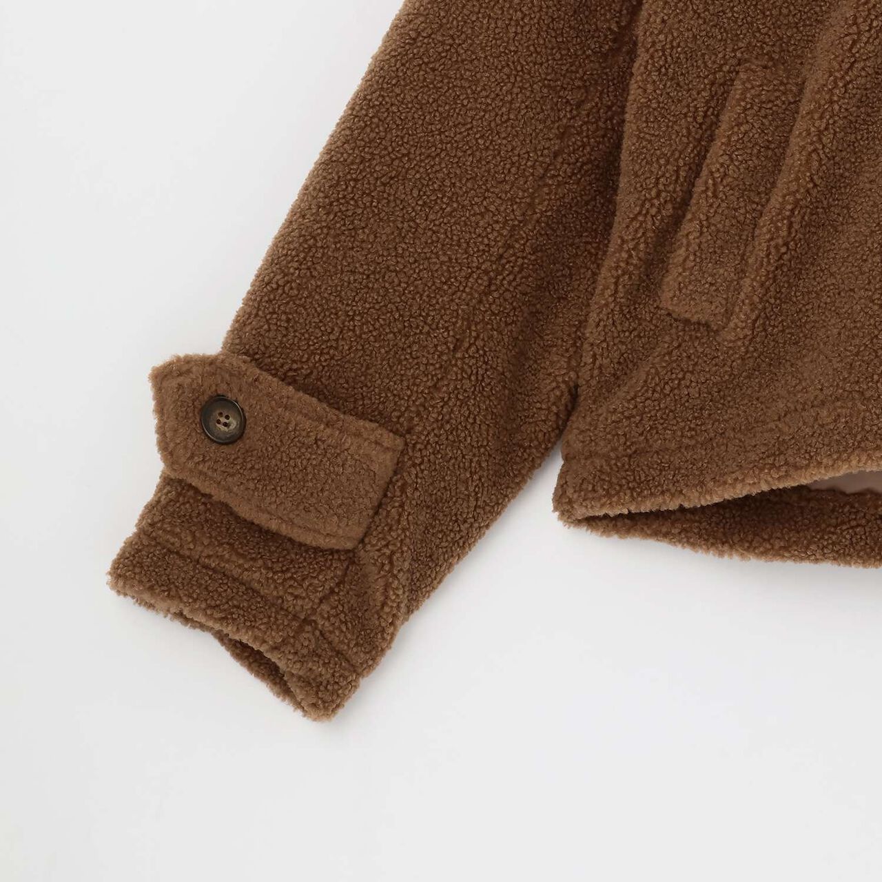 Ring Boa Short Duffle,Brown, large image number 9