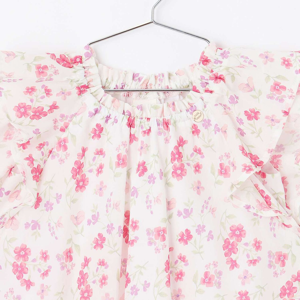 Link Floral Pattern A-Line One-Piece Dress,Blue, large image number 4