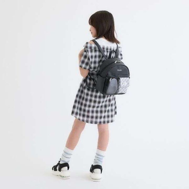 Double Pocket Checkered Backpack,Pink, medium image number 5