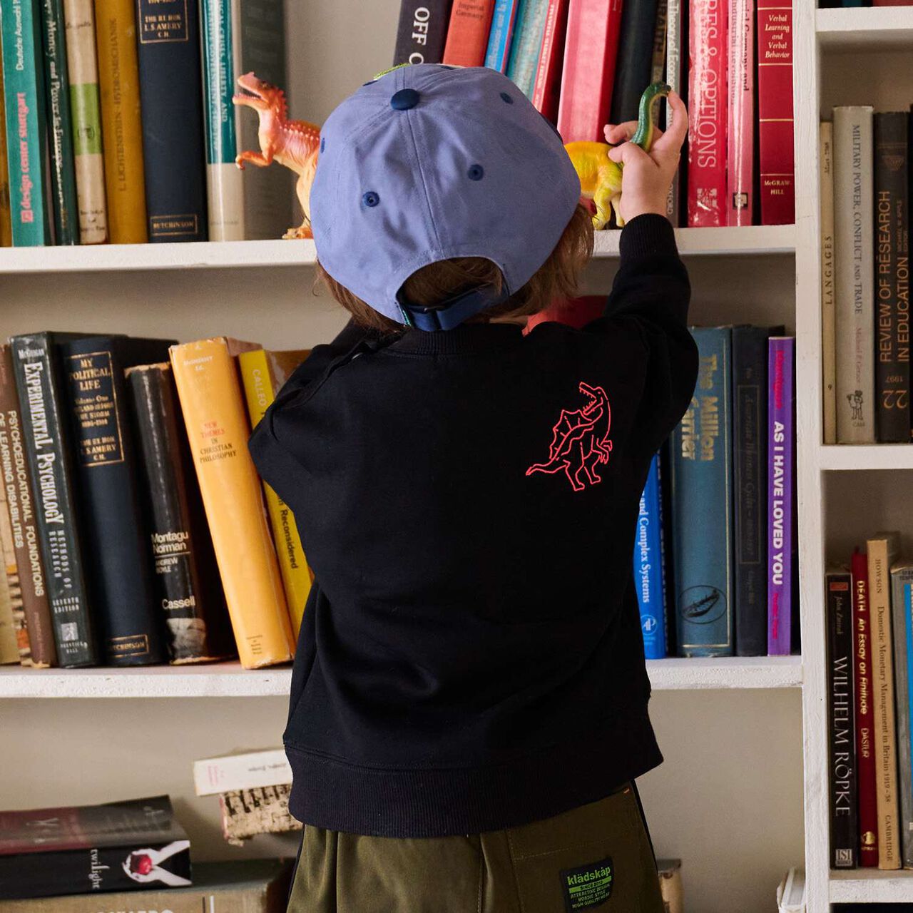 Dinosaur Embroidered Sweatshirt,Light beige, large image number 2
