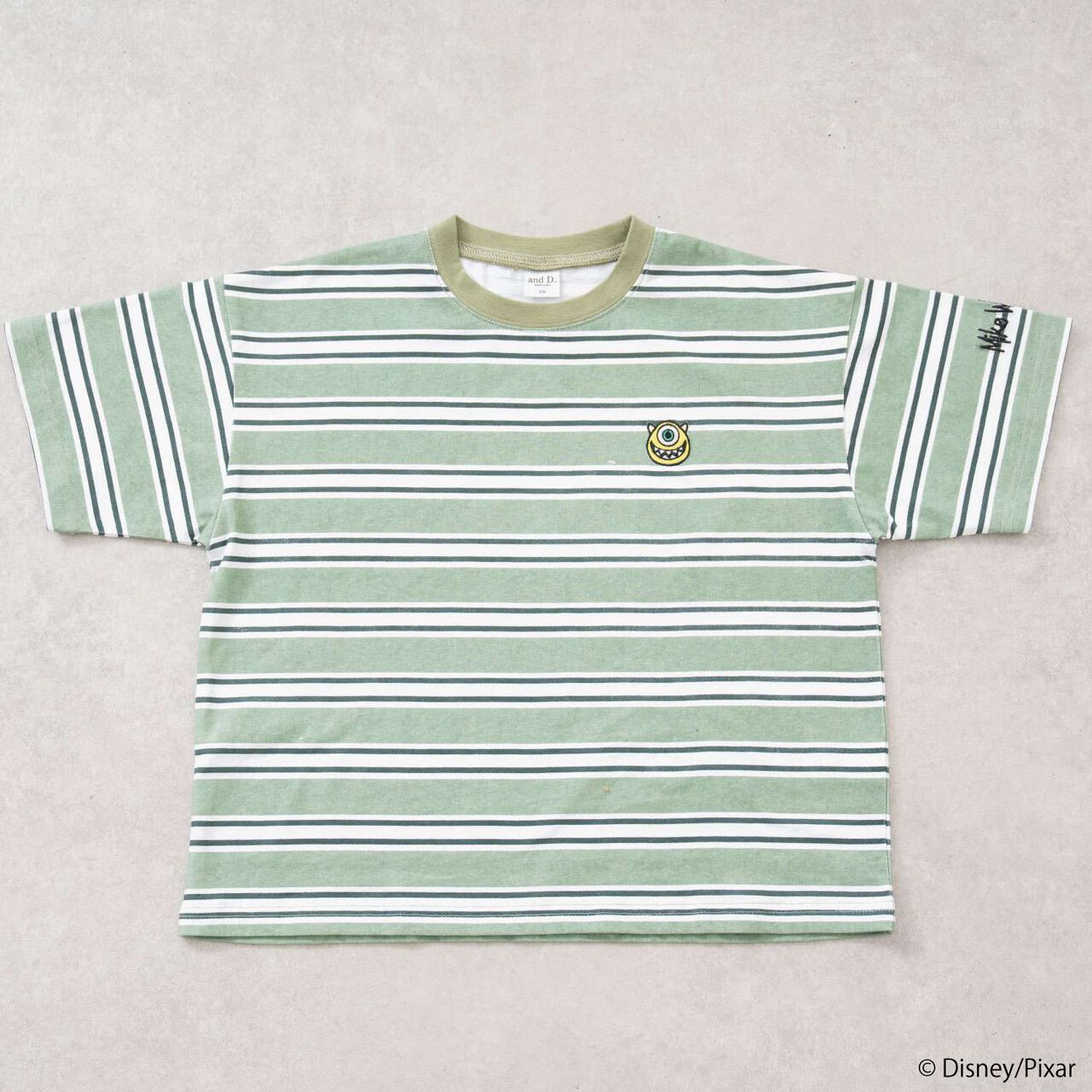 [Monsters, Inc.] Multi Stripe Big Half T-Shirt,Navy, large image number 10