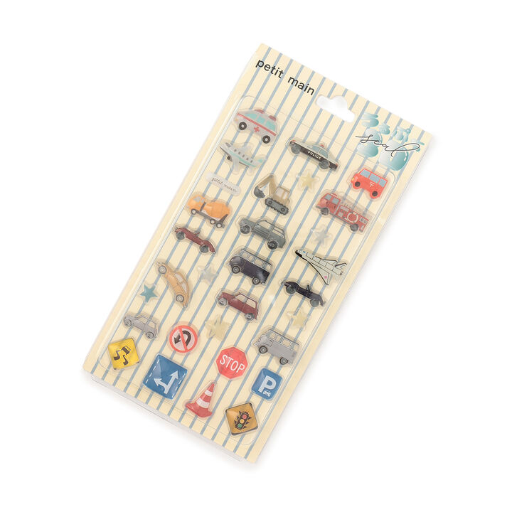 [petit main] Moist Plush 3D Stickers,Blue, medium image number 0