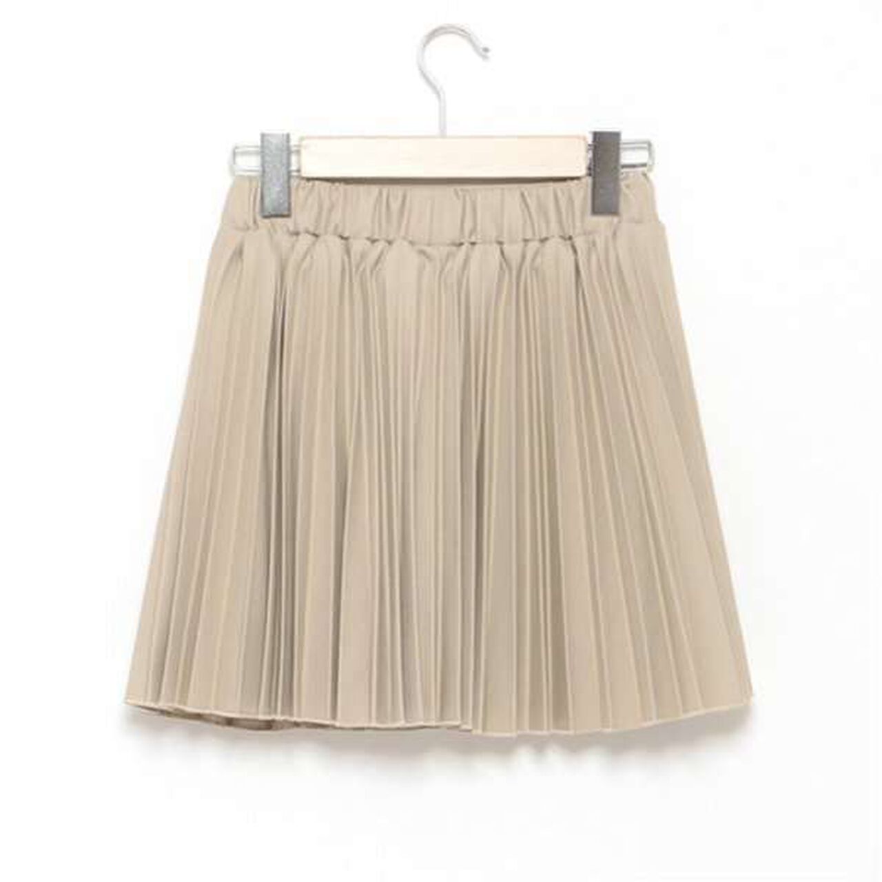 Narrow Pleated Skirt,Beige, large image number 1
