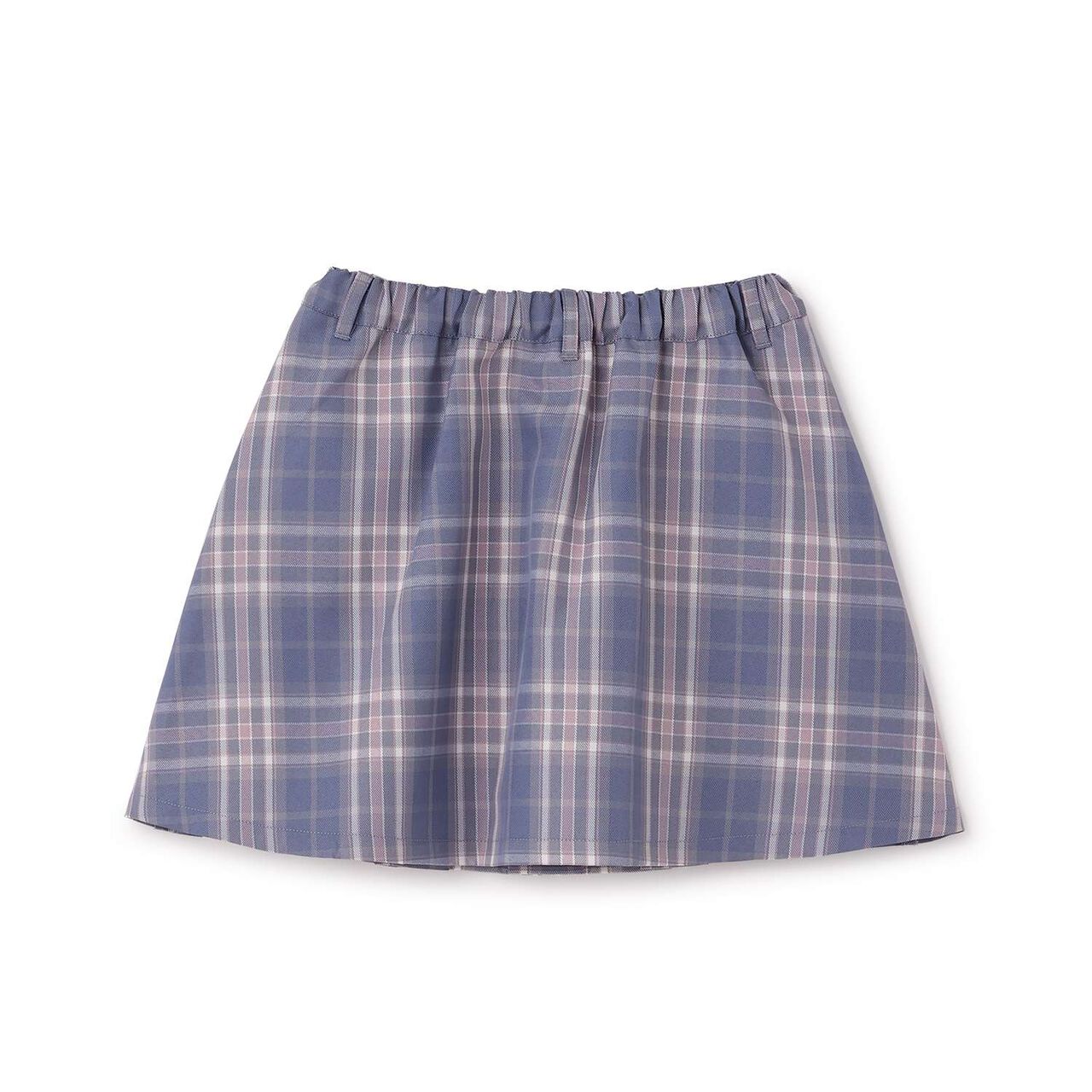 [Easy Care] Checkered Front Pleated Skirt,Black, large image number 12