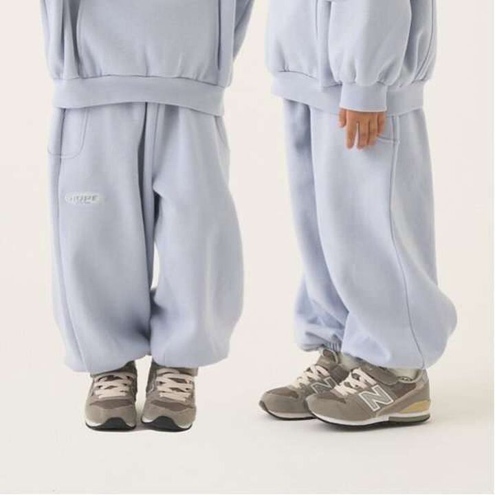 Cozy Fleece Color Block Sweatpants with Panels,Charcoal gray, medium image number 19