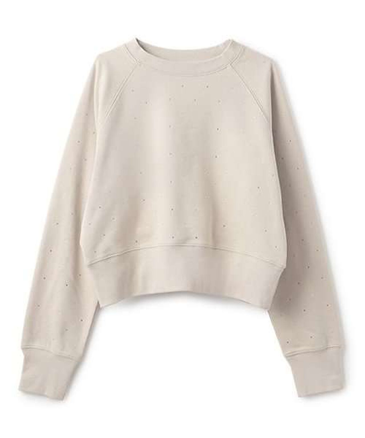 Rhinestone Fleece Pullover,Beige, large image number 12