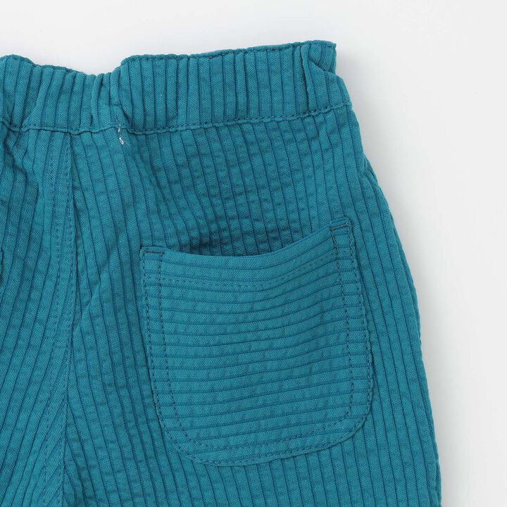 Stretch Seersucker Half Pants,Blue green, medium image number 7