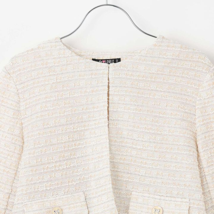 [Graduation Attire] Lame Tweed Outfit Set,Black, medium image number 8