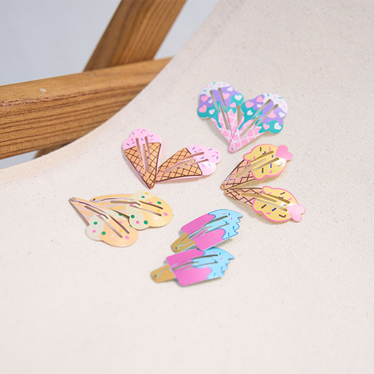 Ice Hair Clip 2P Set,Magenta, large image number 2