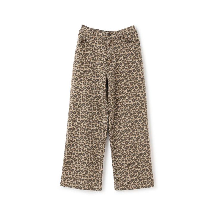 [LTXC] Leopard Print Long Wide Pants,Brown, medium image number 2