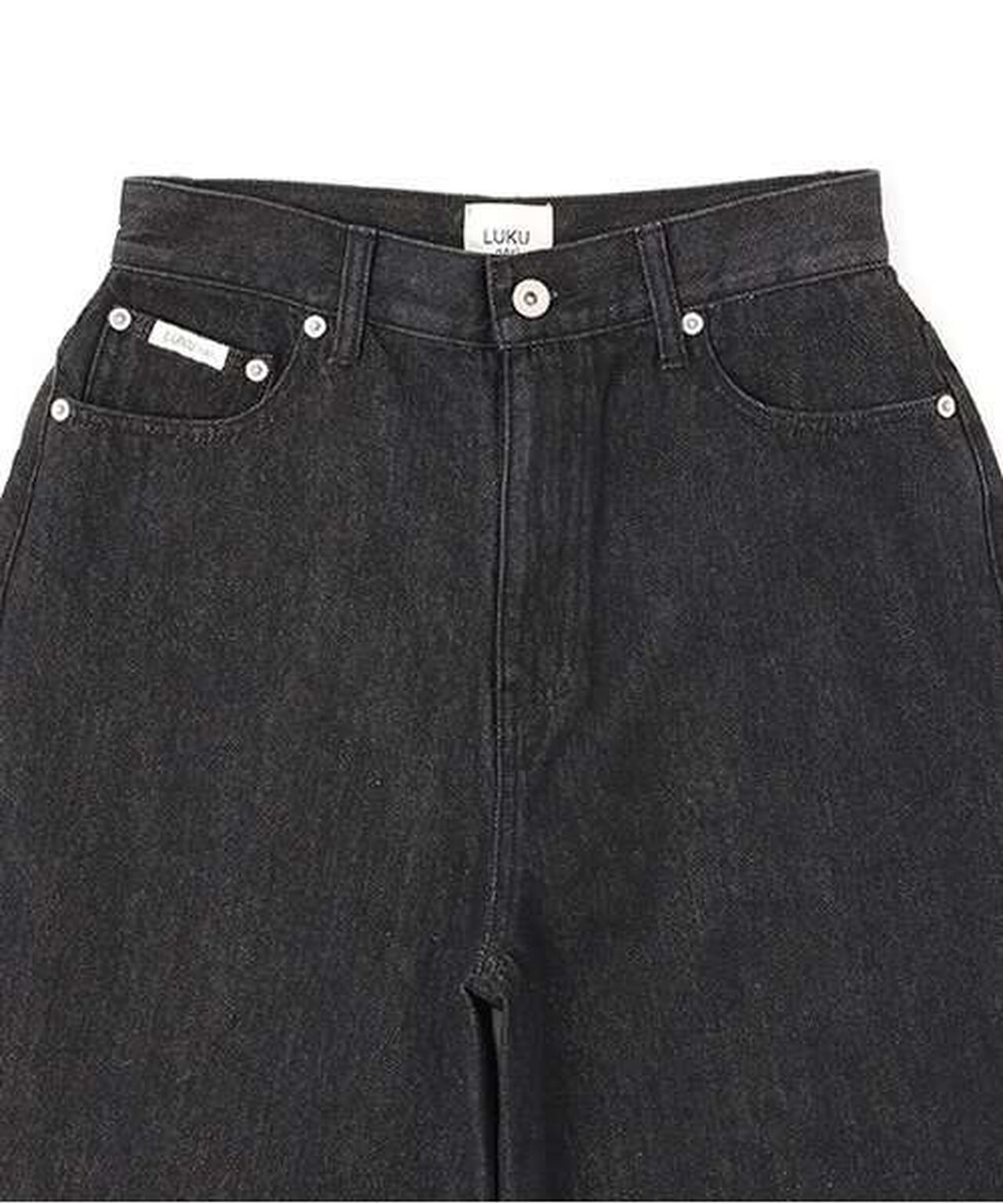 Denim Wide Tapered Pants,Sax blue, large image number 5