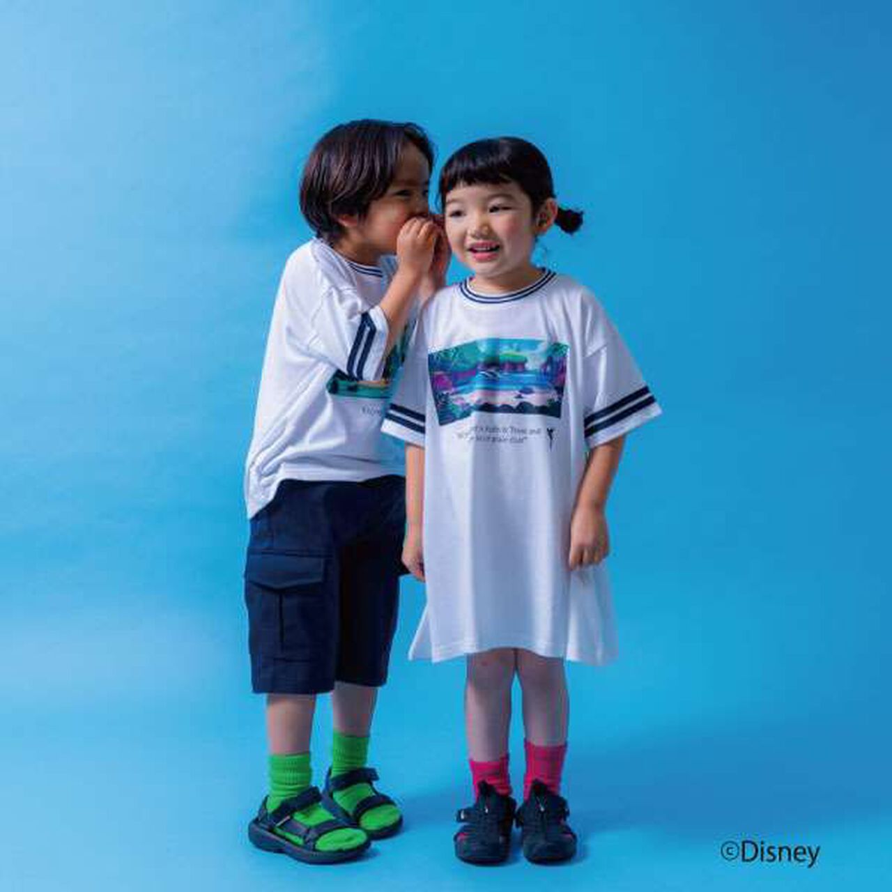 [Disney] Peter Pan Line Short Sleeve T-Shirt,Off white, large image number 2