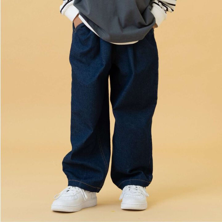 Denim Tuck Balloon Pants,, medium