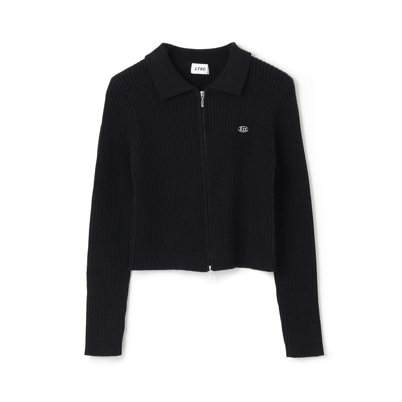 [LTXC] Washable Ribbed W Zipper Cardigan,Ivory, large image number 12