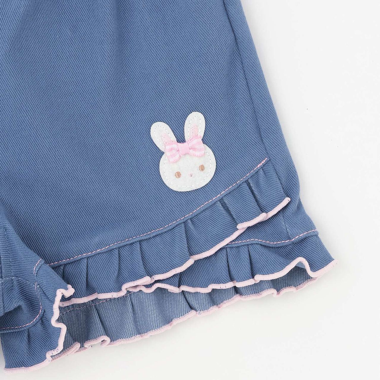 Rabbit Embroidered Shorts,Pearl white, large image number 6