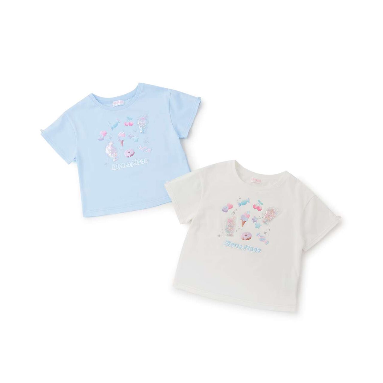Churu-Kawa Stickers Short Sleeve T-Shirt [Cool Touch],Sax blue, large image number 8