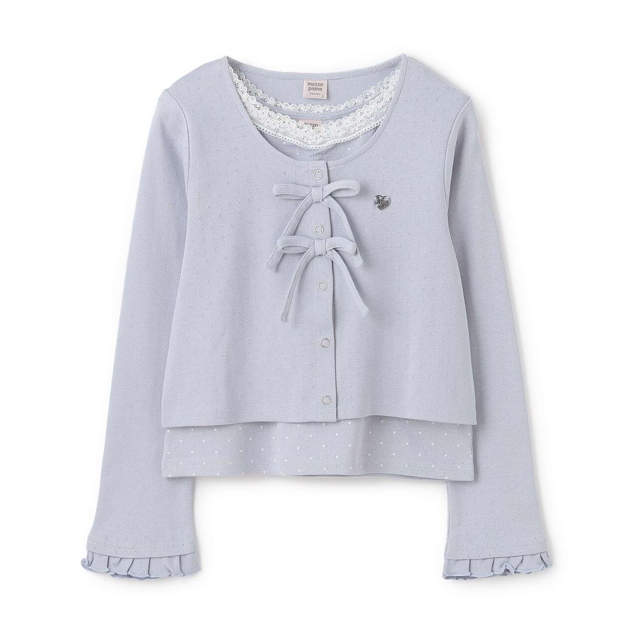 Cut and Sew Cardigan & Tank Top Set,Ivory, large image number 11