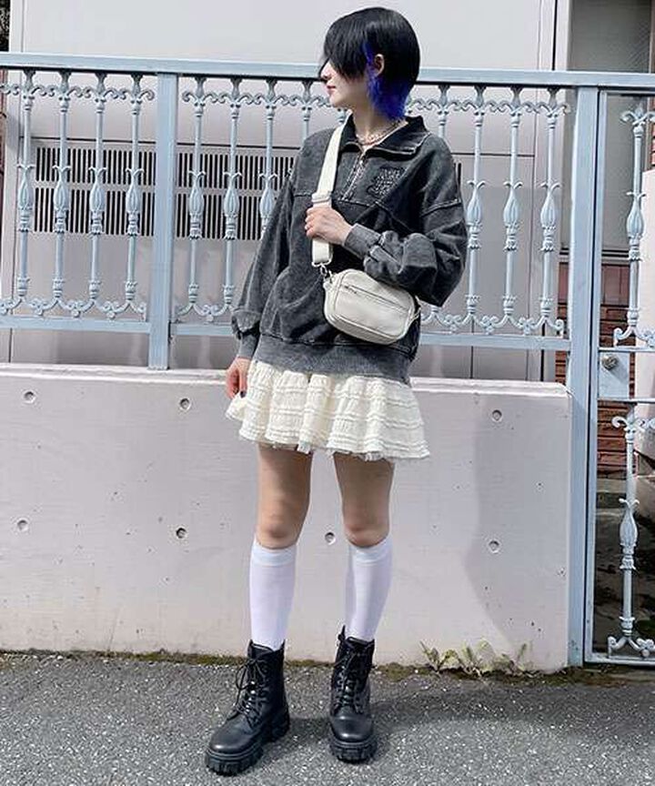 Half ZIP Pullover,Purple, medium image number 5