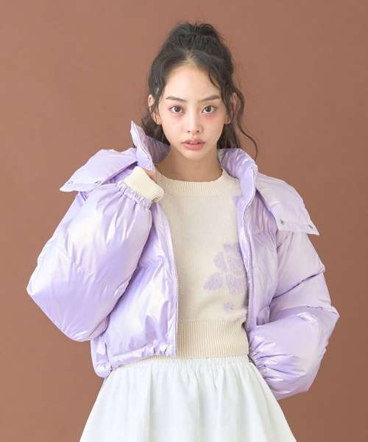 Assorted Padded Jacket [Korean Fashion],Purple, large image number 0