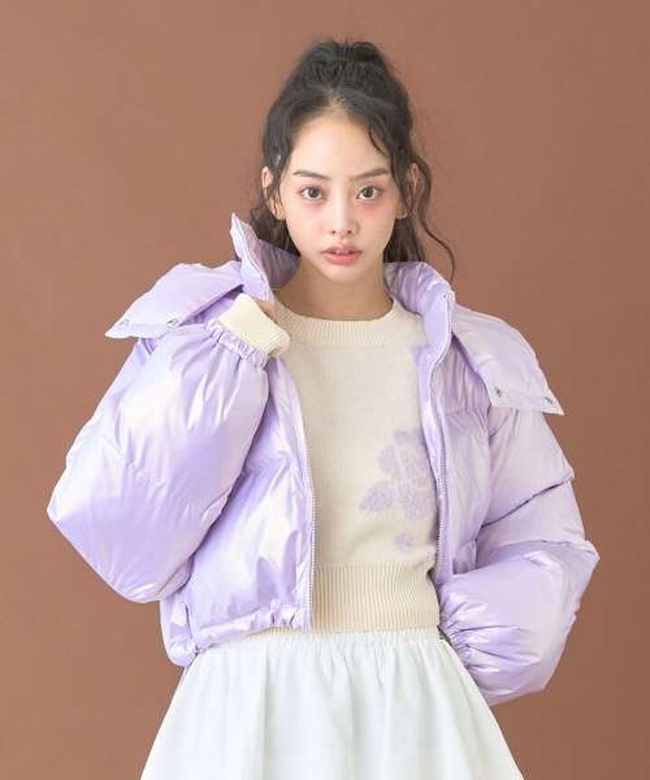 Assorted Padded Jacket [Korean Fashion],Purple, medium image number 0