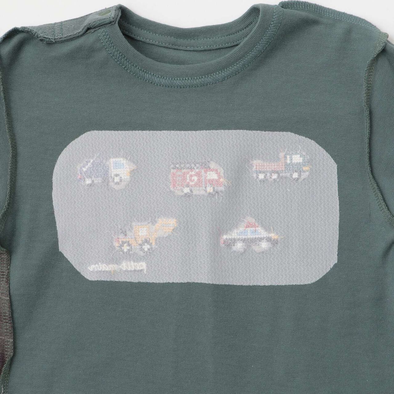 Work Vehicle Embroidery Long-Sleeve T-Shirt,Navy, large image number 10