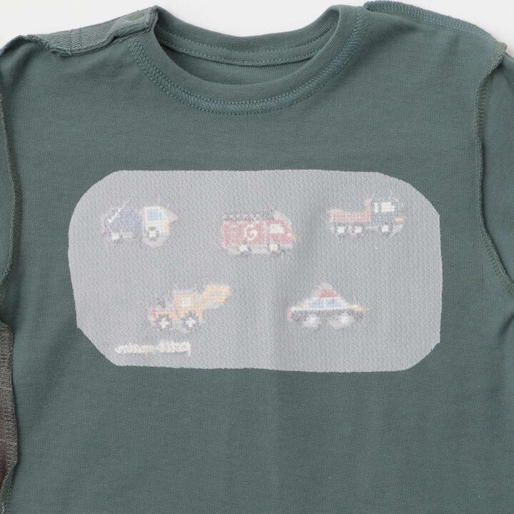 Work Vehicle Embroidery Long-Sleeve T-Shirt,Navy, medium image number 10