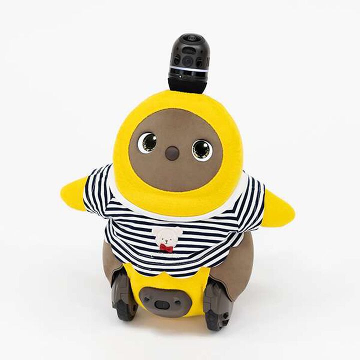 petit main × LOVOT Scallop Trim Stripe Pattern T-Shirt,Navy, medium image number 0