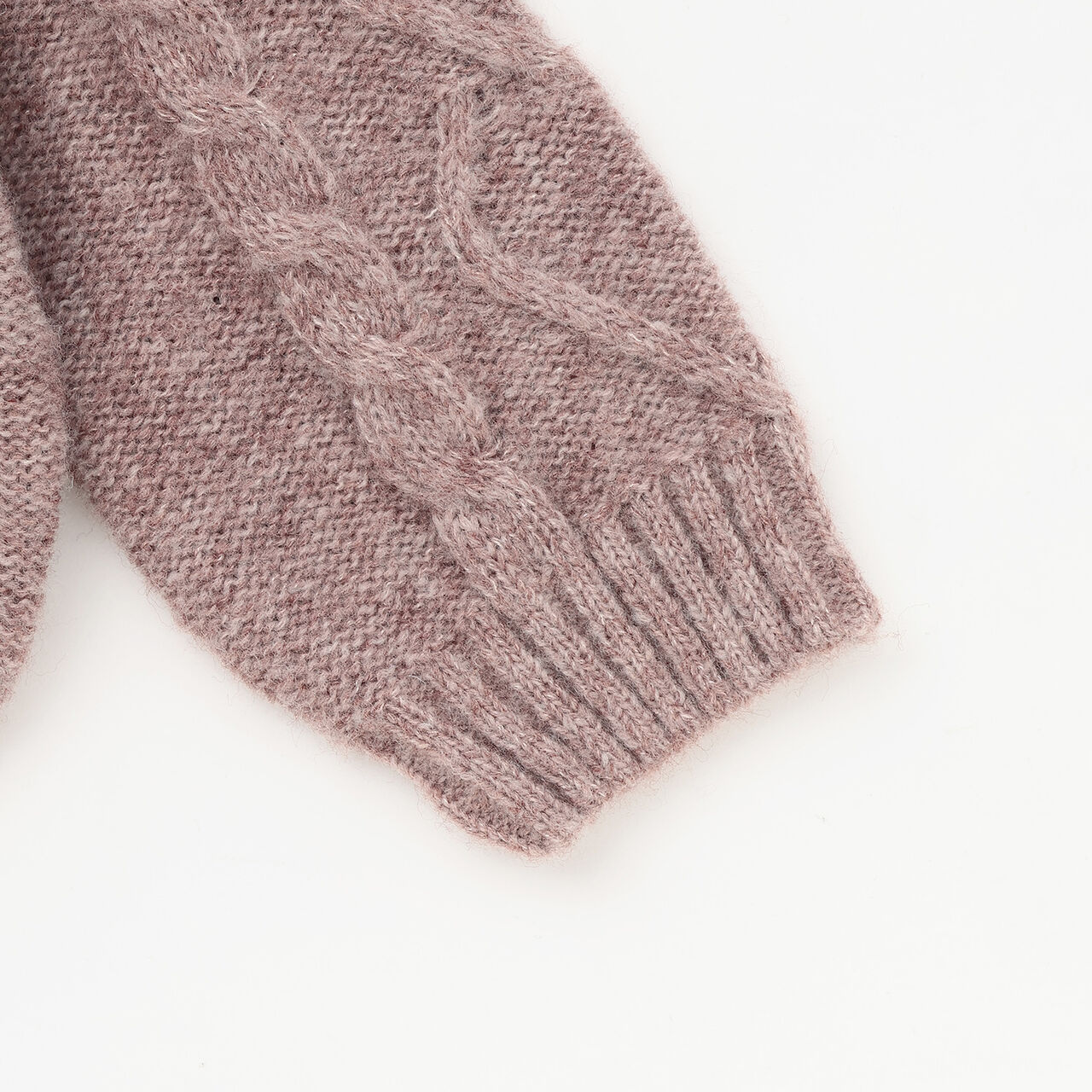 Link Heart Cable Knit,Top gray, large image number 12