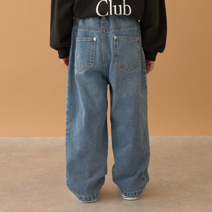[LOVE DENIM] Loose Straight Pants,Black, medium image number 15