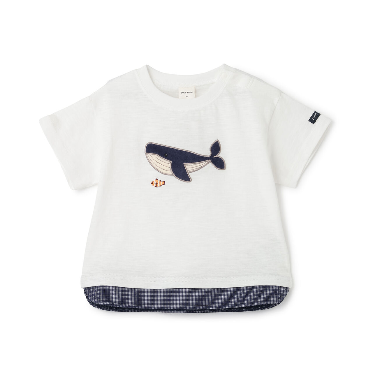 [Cool Touch] Marine Friends Appliqu&eacute; Short Sleeve T-Shirt,Golden tea, large image number 4